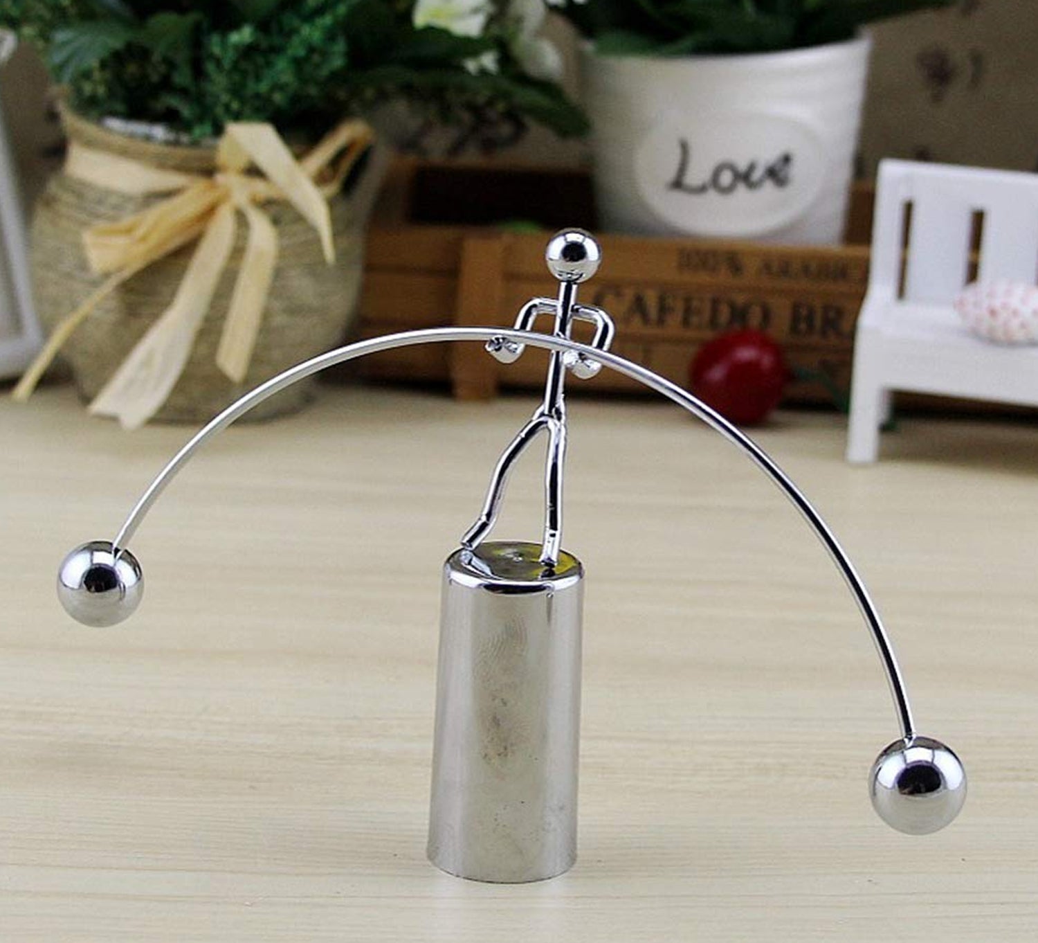 7875 Mini Steel Balance Toy Decoration Pendulum Newton Cradle Balance Ball Tumbler Desk Toy Metal Man Home Home Decoration Crafts