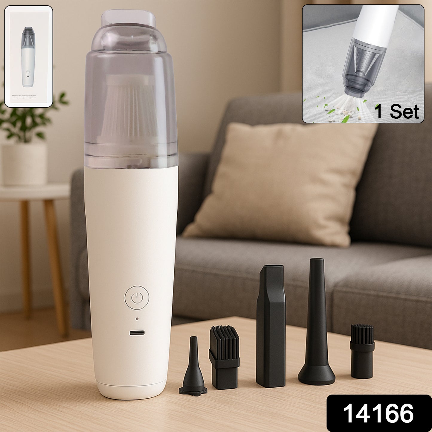 Multipurpose Cordless Rechargeable Mini Handheld Vacuum Cleaner Set